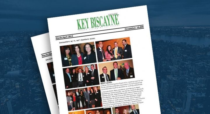Picture of photo cover of article= Key Biscayne Magazine. Ecounters w Lydecker Diaz - new space 03-01-12