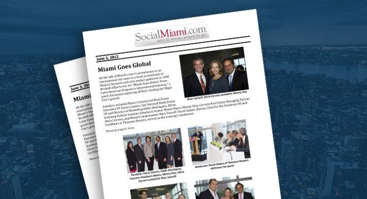Picture of photo cover of article= Social Miami Miami Goes Global 06-03-12