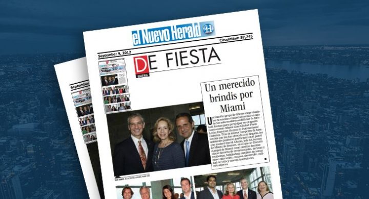 Picture of photo cover of article= El nuevo Herald. De fiesta. Un merecido brindis por Miami 09-09-12